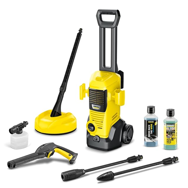 Kärcher K 3 FJ Home Hochdruckreiniger mit Foam-Jet-Düse und Flächenreiniger T 1, Produktfoto